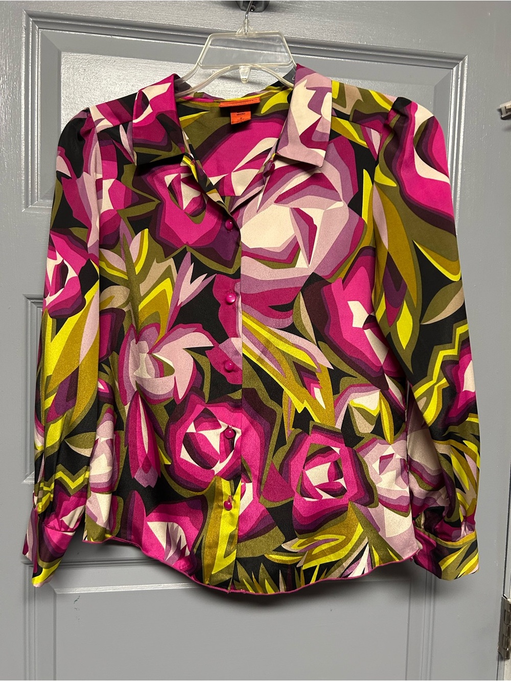 MISSONI FOR TARGET MULTI COLORED POLYESTER BLOUSE. Size Small rare find EUC